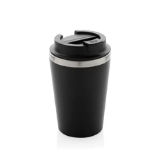 Термокружка из переработанного полипропилена c двойными стенками Java, 350 мл, черная фото