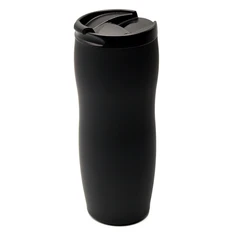 Термокружка с покрытием soft touch Softex, 420 мл, черная фото