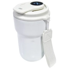 Термокружка вакуумная герметичная с дисплеем Clive, белая фото