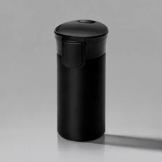 Термокружка вакуумная герметичная Waterline Upgrade, тубус, черная фото