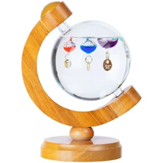 Термометр-шар «Галилео», в деревянном корпусе, коричневый / прозрачный фото