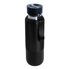 Термос c ланьярдом и манжетой Hike, 500 мл, черный фото