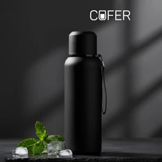 Термос Cofer Travel, 750 мл, soft-touch, черный фото