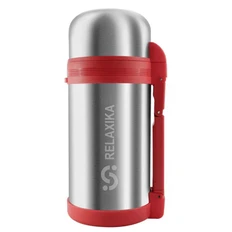 Термос для еды и напитков Relaxika, 1200 мл, серебристый фото