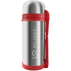 Термос для еды и напитков Relaxika 1500, стальной / красный фото