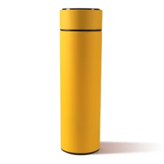 Термос Mark Led, soft touch, 500 мл, ярко-желтый фото