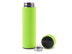 Термос с индикатором температуры Family Mark Led, soft touch, светло-зеленый фото