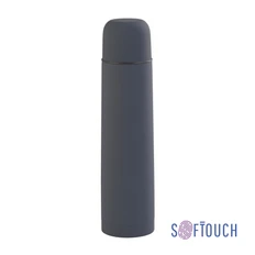 Термос Softouch «Родос», soft touch, 1 л, серый фото