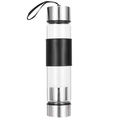 Термос стеклянный с инфьюзером Modulus, черный фото