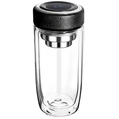 Термос стеклянный с LED-дисплеем Smartview, 300 мл, черный фото