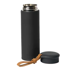 Термос вакуумный Stripe, 450 мл, черный фото