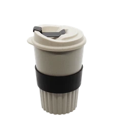 Термостакан Classic Melange Green Line, 350 мл, бежевый / черный фото