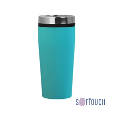 Термостакан «Европа», покрытие soft touch, 500 мл, бирюзовый фото