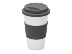 Термостакан фарфоровый с двойными стенками Toronto, серый / белый фото