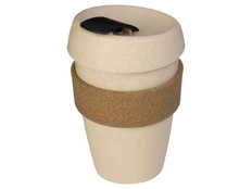 Термостакан из пшеничного волокна с двойными стенками Pino, крафт / черный фото