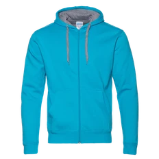 Толстовка мужская с капюшоном на молнии Stan 17, 280 гр/м2, бирюзовая фото