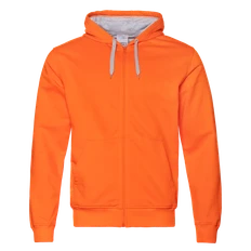 Толстовка мужская с капюшоном на молнии Stan 17, 280 гр/м2, оранжевая фото