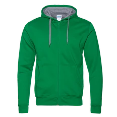 Толстовка мужская с капюшоном на молнии Stan 17, 280 гр/м2, зеленая фото
