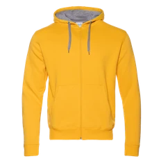 Толстовка мужская с капюшоном на молнии Stan 17, 280 гр/м2, желтая фото