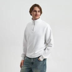 Толстовка на молнии Flow, белая фото