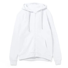 Толстовка на молнии с капюшоном Molti Siverga 2.0, белая фото