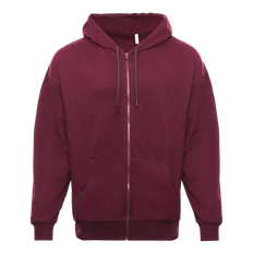 Толстовка с капюшоном футер без начеса Stan Oversize Zip, 240 гр/м2, бордовая фото