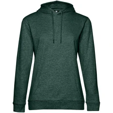 Толстовка с капюшоном женская B&C Hoodie, темно-зеленый меланж фото