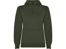 Толстовка с капюшоном женская Roly Urban, темно-зеленая фото