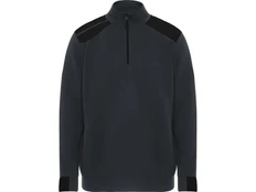 Толстовка с воротом на молнии мужская Roly Maverick, серая / черная фото