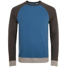 Свитшот унисекс Sol's Sandro, синий/ черный меланж фото