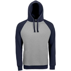 Толстовка унисекс Sol's Seattle, серая/ темно-синяя фото