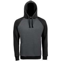 Толстовка унисекс Sol's Seattle, темный-серый  / черный фото