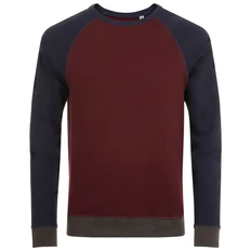 Свитшот унисекс Sol's Sandro, бордовый/ темно-синий фото