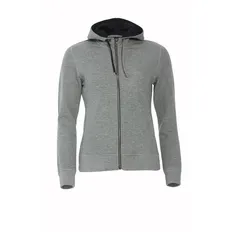 Толстовка женская Clique Classic Hoody Full Zip, серая фото
