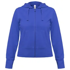 Толстовка женская B&C Hooded Full Zip, ярко-синяя фото