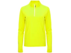 Толстовка женская с воротом на молнии Roly Melbourne, желтая фото