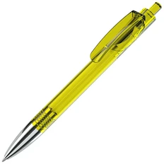 Ручка шариковая пластиковая Lecce Pen Tris Chrome LX, прозрачная желтая / хром фото