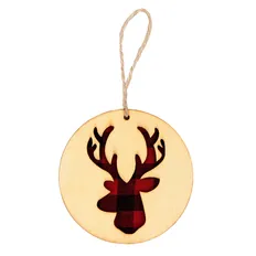 Украшение новогоднее Red Deer, крафт / красное фото