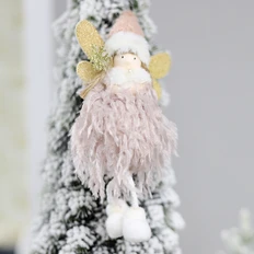 Украшение новогоднее «Рождественский ангел Беатриче», розовое фото