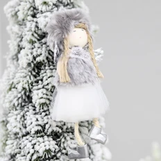 Украшение новогоднее «Рождественский ангел Бэгис», серое фото