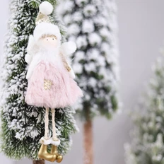 Украшение новогоднее «Рождественский ангел», розовое фото
