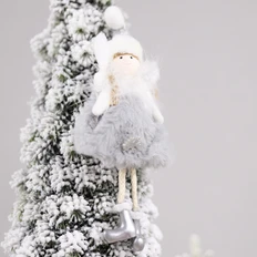 Украшение новогоднее «Рождественский ангел», серое фото