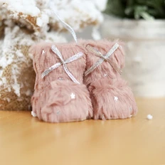 Украшение новогоднее «Валенки Бутс», розовое фото