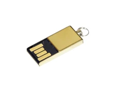 USB-флешка мини на 64 Гб с мини чипом, золотой фото