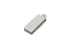 USB-флешка мини на 64 Гб с мини чипом в цветном корпусе, серый фото