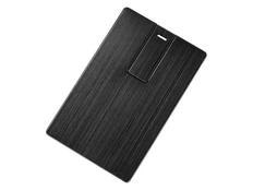 USB-флешка в виде металлической карты Card Metal, 16 Гб, черная фото