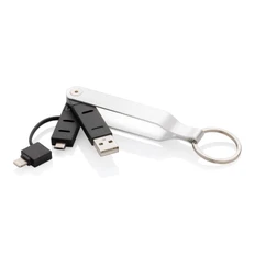 Браслет кабель micro USB/ Lighting XD Collection, черный фото