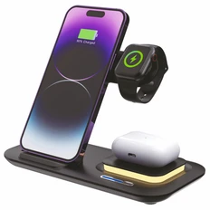 Устройство беспроводное мультизарядное Protos, 15W, черное фото