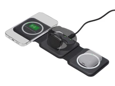 Устройство зарядное беспроводное 3 в 1 Evolt Road, 15 Вт, черное фото