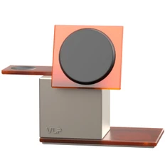 Устройство зарядное беспроводное VLP Neo Qi2.2, серебристое / оранжевое фото